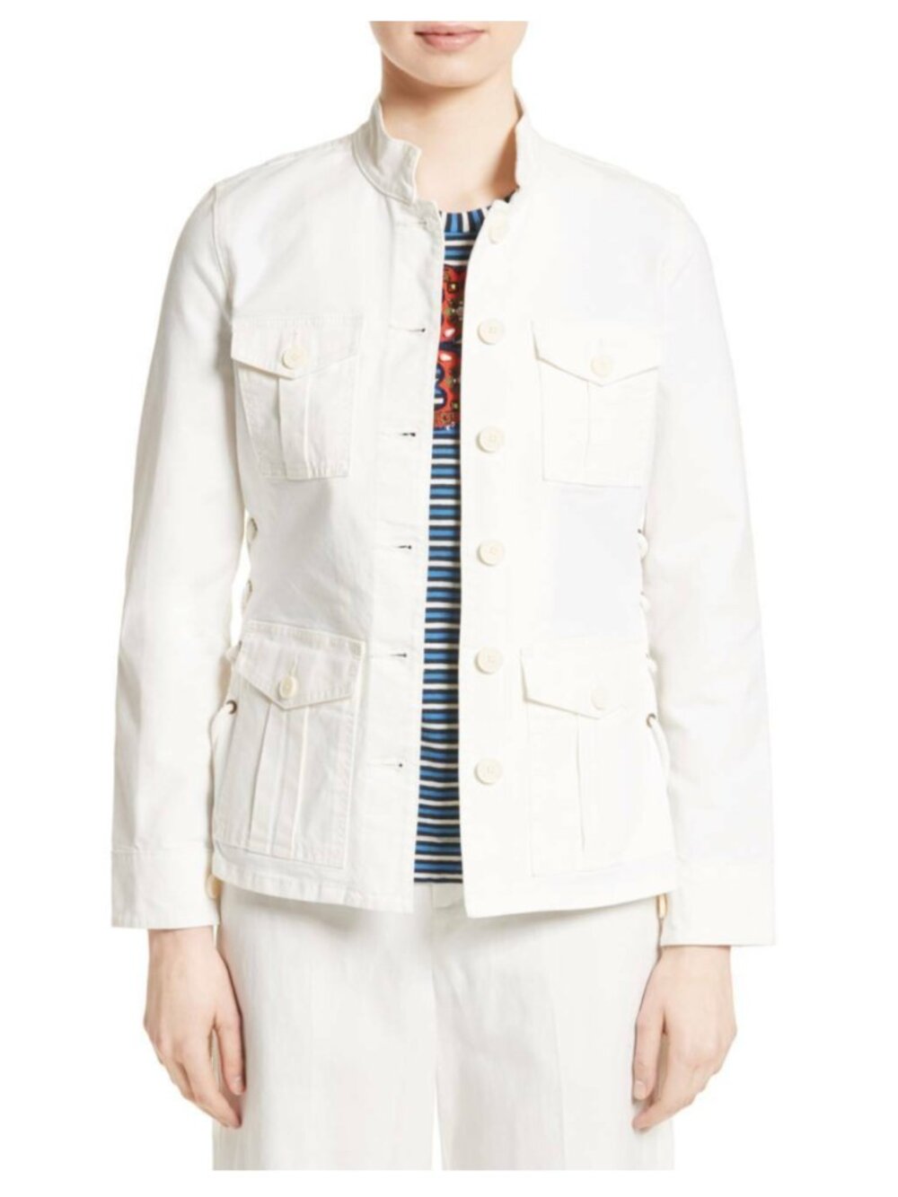 Tory Burch  white Military jacket